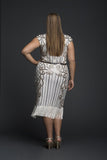 Dazzle Sequined  Flapper Dress with Tassle Hems