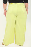 Comfortable Stretchy Lemon Loose Straight Pants Included Belt And Pockets