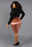 Velvet Shimmer Peach Skirt