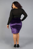 Velvet Shimmer Purple Skirt