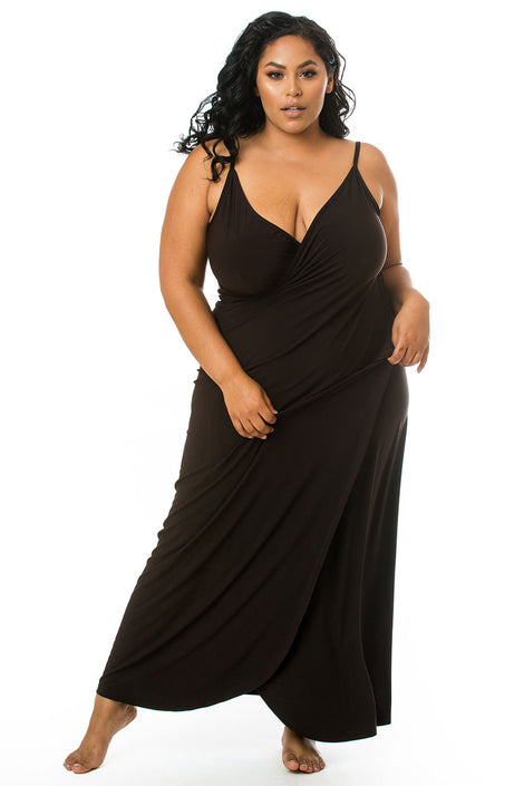 Plunge Cover Up Maxi Dress