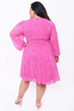 Fabulous Pink Tradional Detailing Dress