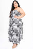 Gorgeous White Abstract Printed Long Dress