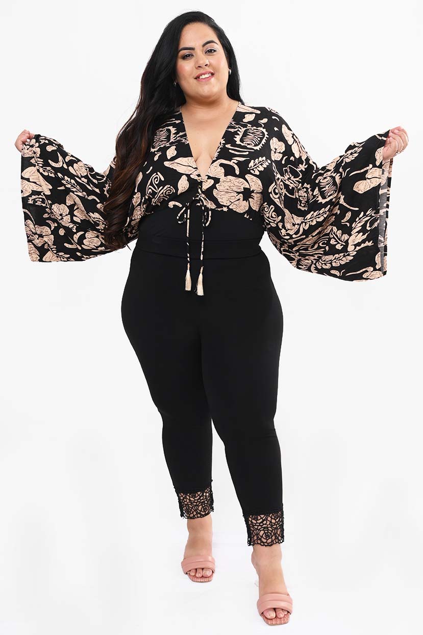 Women's Plus Size Baggy Style Printed Body Suit – CurveGirl