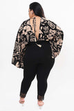 Women's Plus Size Baggy Style Printed Body Suit