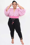Women's Plus Size Baggy Style Pink Printed Body Suit – CurveGirl