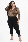 Women's Plus Size Classy Tiger Printed Body Suit