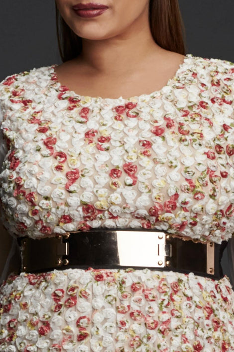 Floral Princess Dress with rose net Details