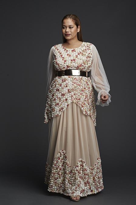 Floral Princess Dress with rose net Details