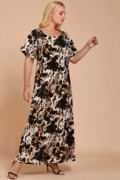 Women's Chic Animal Printed Dress *Size Up*