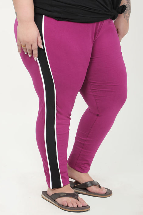 Comfortable Stretchy Soft Multi Stripe Paneled Track Pants