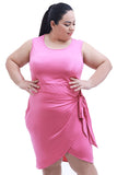 Women's Wrap Style Pink Flexible THL Dress