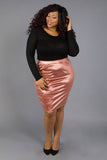 Velvet Shimmer Peach Skirt